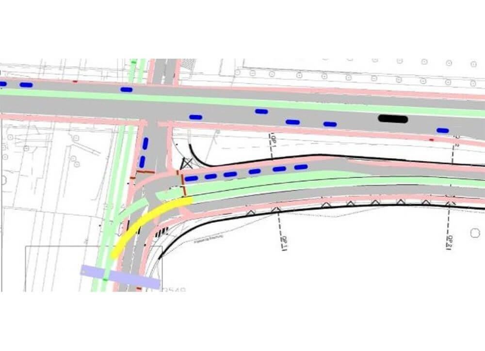 Bahnübergang Margarethenstich BS / Kreuzung Schiene Strasse